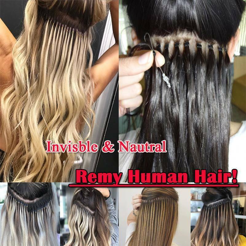 THICK 100% Remy Human Hair Extensions Micro Loop Ring Bead 16 18 20 22 inch ASP