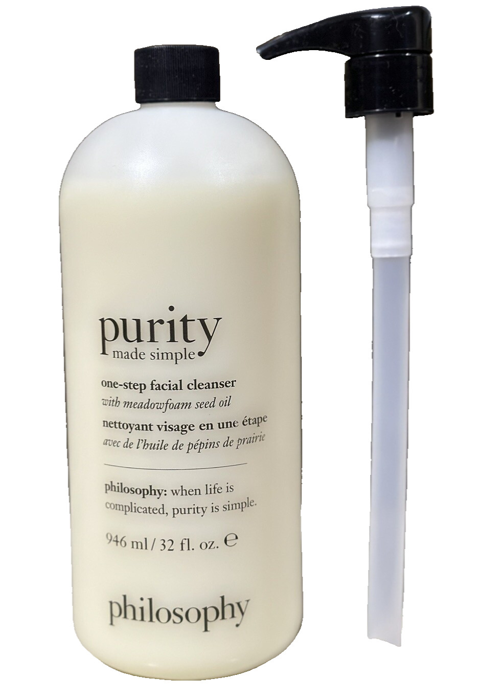 Philosophy PURITY One-Step Facial Cleanser- 32 fl oz Includes Pump