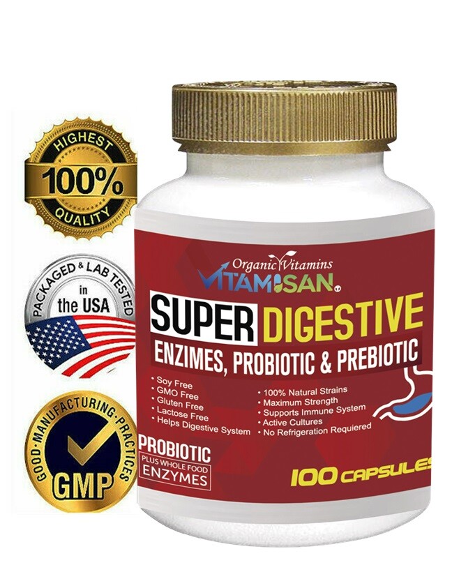 Super Digestive Brook Enhanced-Biotics Probiotic and Prebiotic 100 capsules