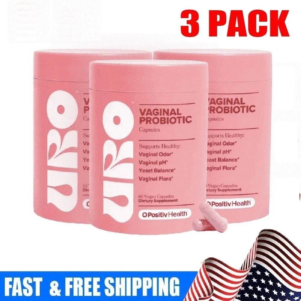 3Packs URO O Positiv Vaginal Probiotics for Women pH Balance w/ Prebiotic 180 ct