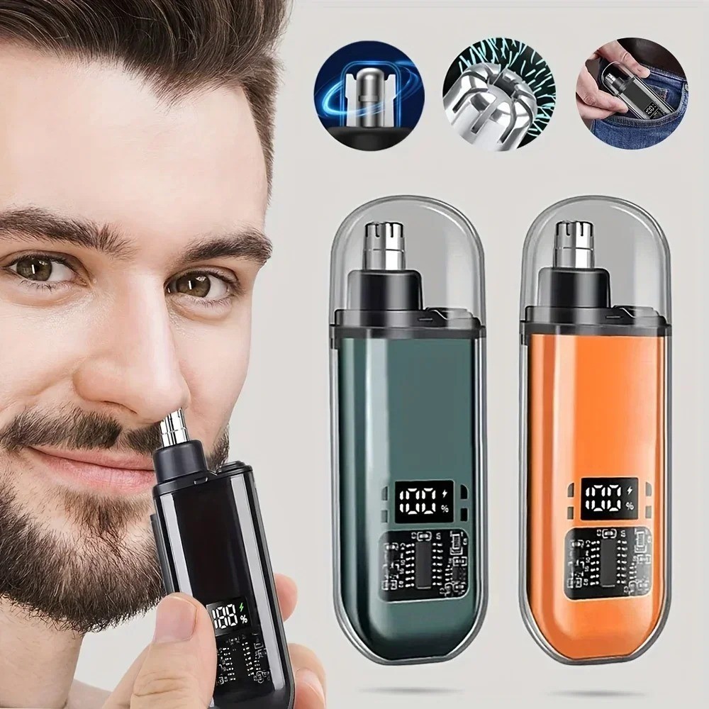 Nose Ear Hair Trimmer for Men USB C Rechargeable Portable Grooming Kit Fast Ch..