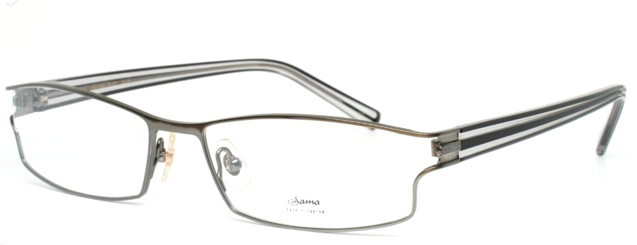 Authentic SAMA Vue GUN Gunmetal Unisex Rectangle Eyeglasses 55-17-140 B:29