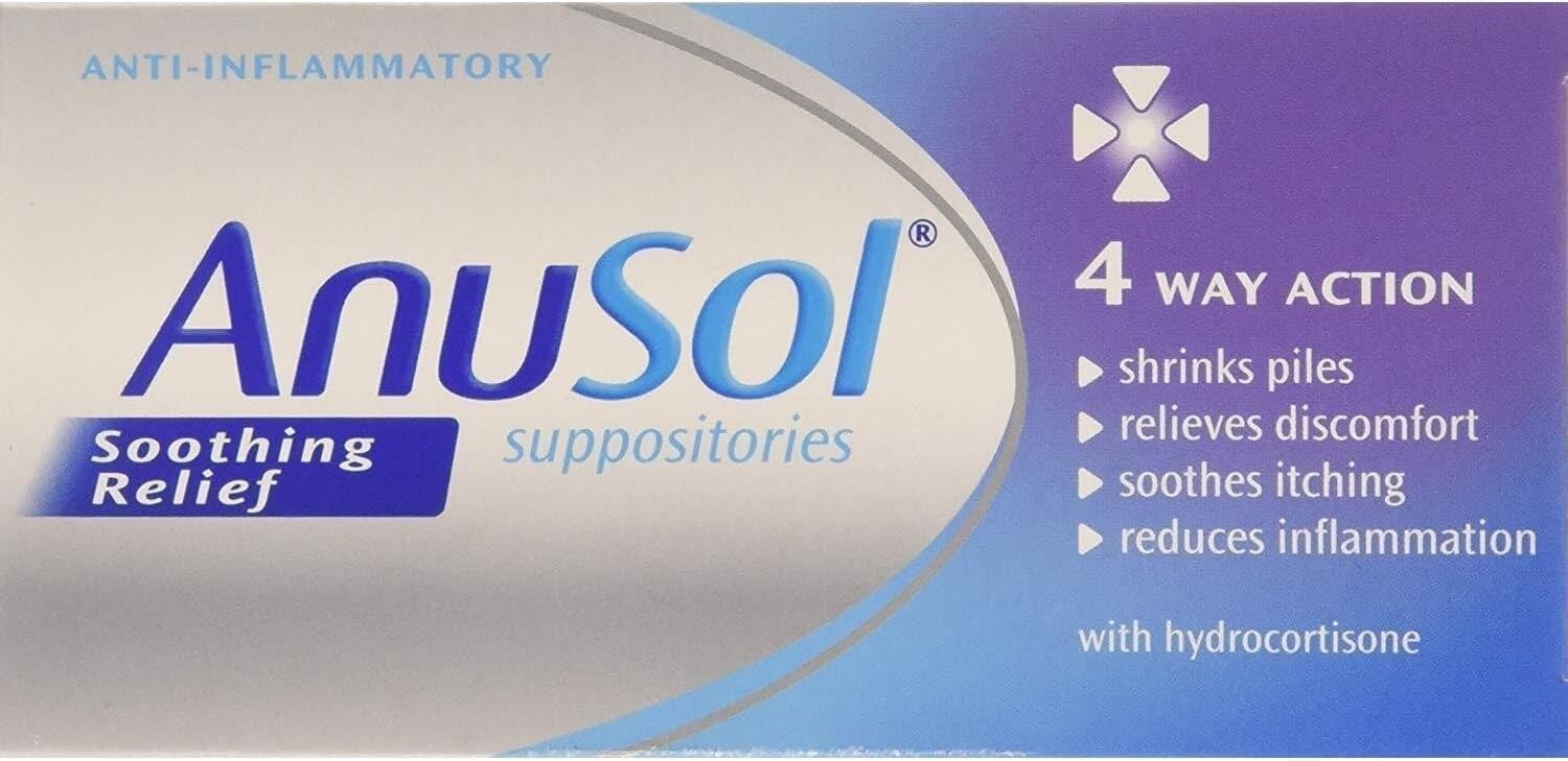 Anusol HC Suppositories Soothing Relief 12 ct free shipping from USA