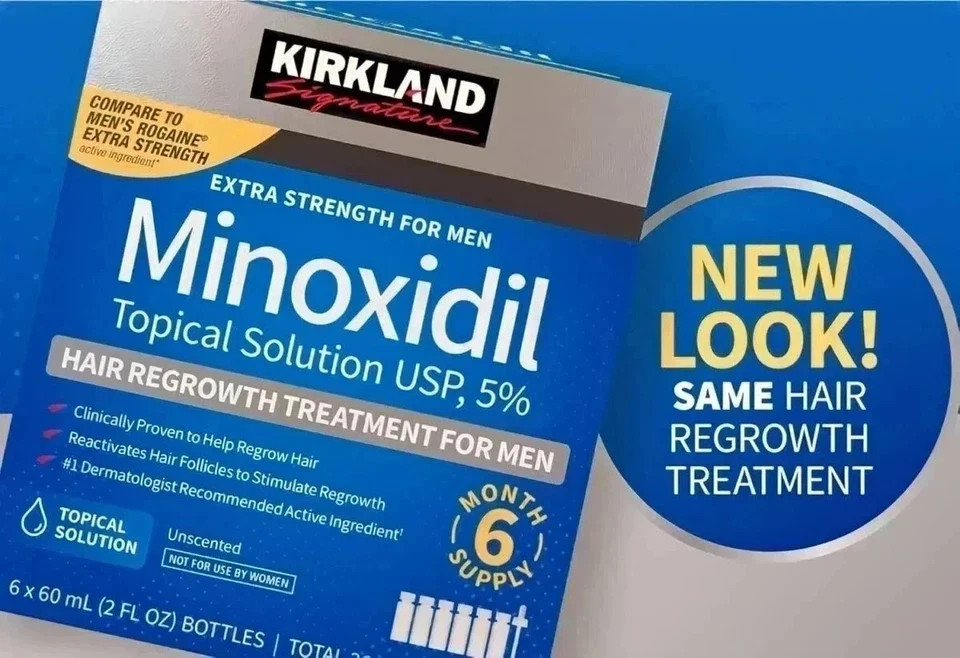 Kirkland Minoxidil 5% Extra Strength Men 6 Month Supply Hair Regrowth EXP 08/27+