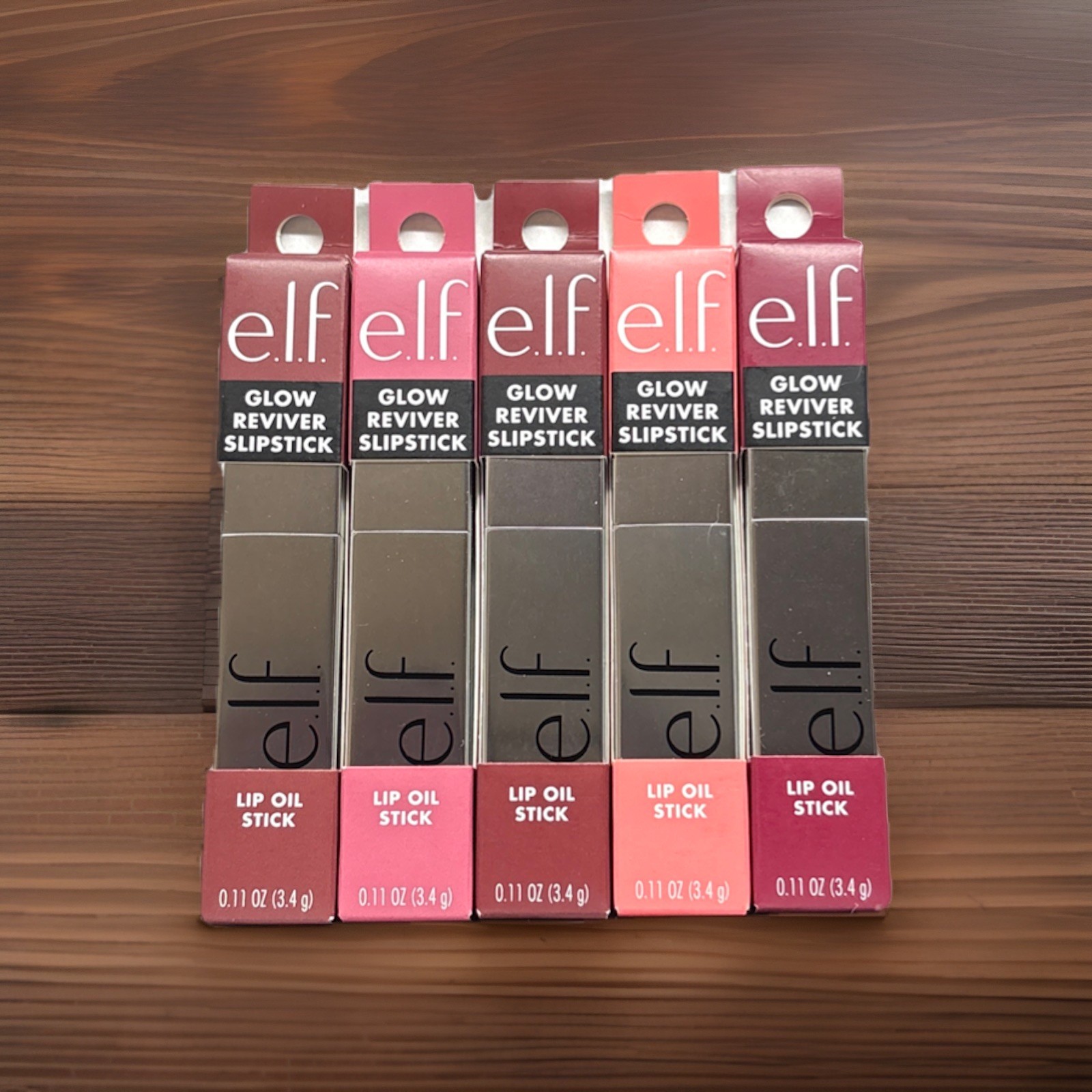 e.l.f. Glow Reviver Slipstick, Tinted Variety (Set of 5) – 0.11 oz tubes each.
