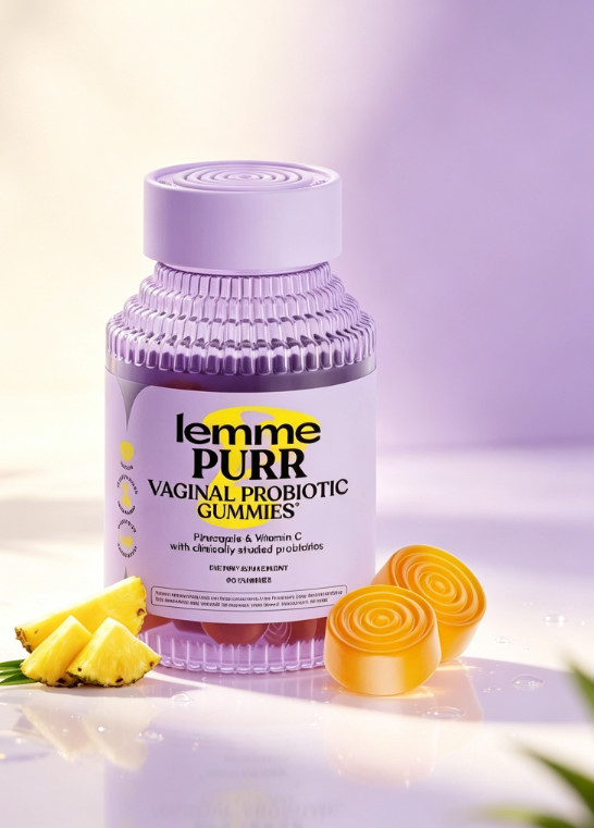 Purr Vaginal Probiotic Gummies – 60 Count Pineapple Flavor for Women’s Health