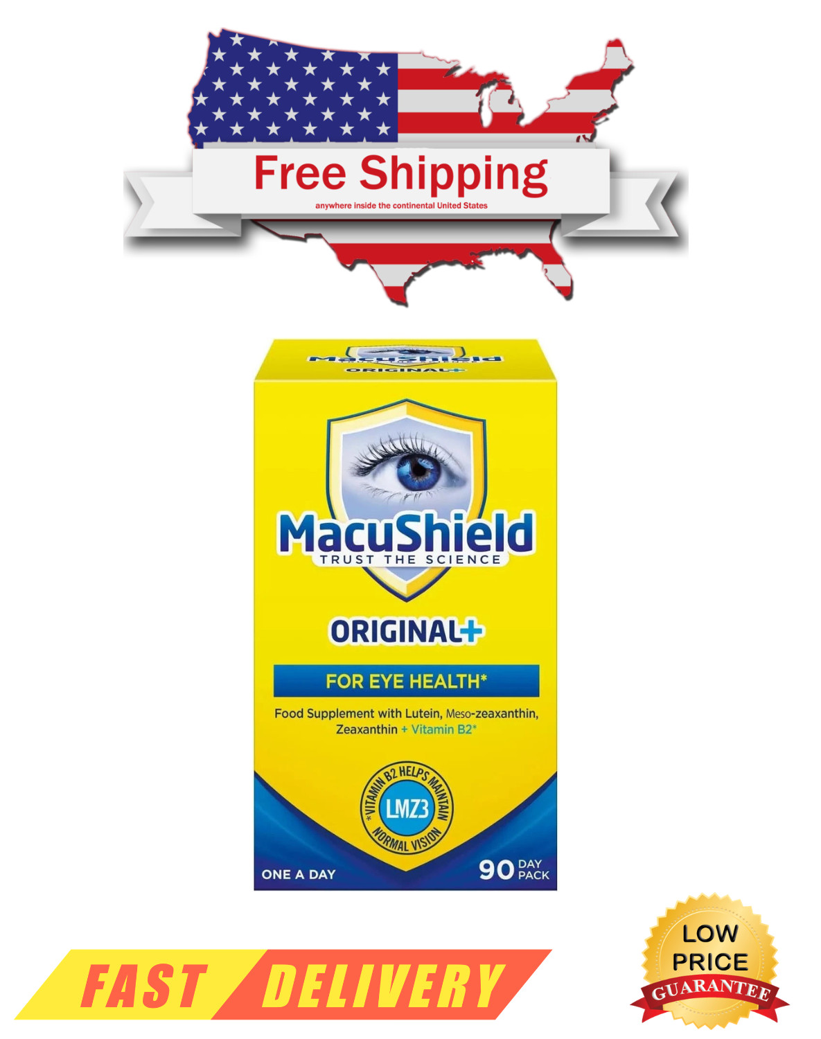 Macushield Original+ Eye Supplement 90 Capsules Supports Vision Health