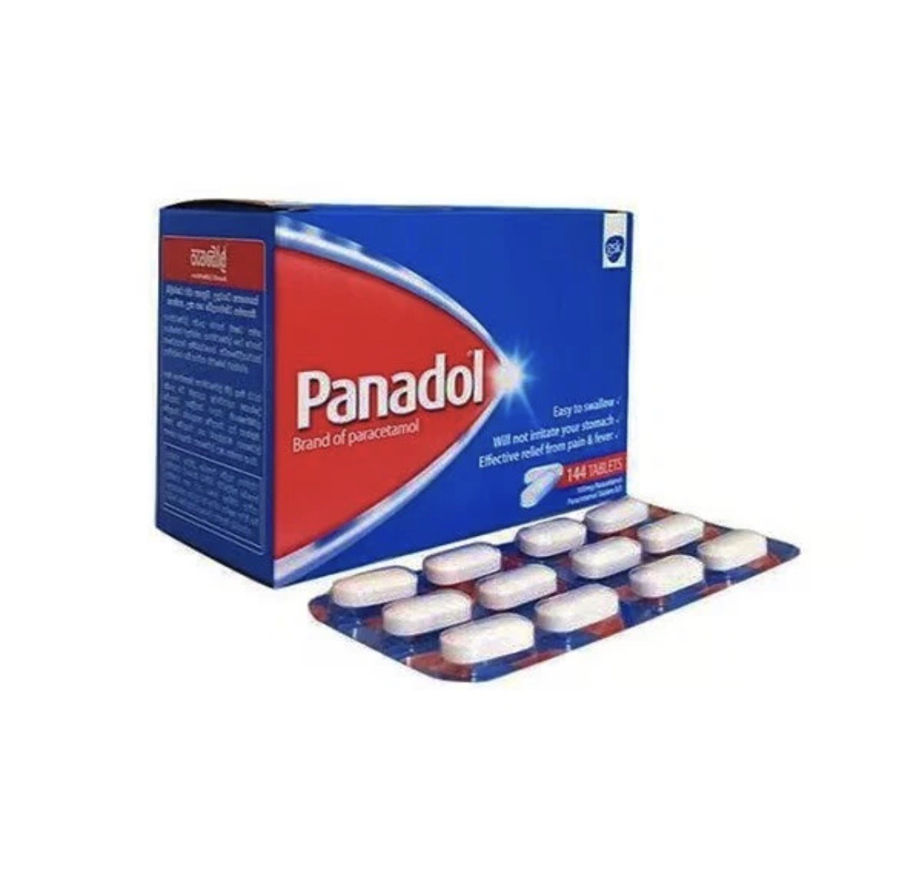 Paracetamol 500mg 144 Tablets 1 Box Pain Killer,Quick Relief for Headache, Fever