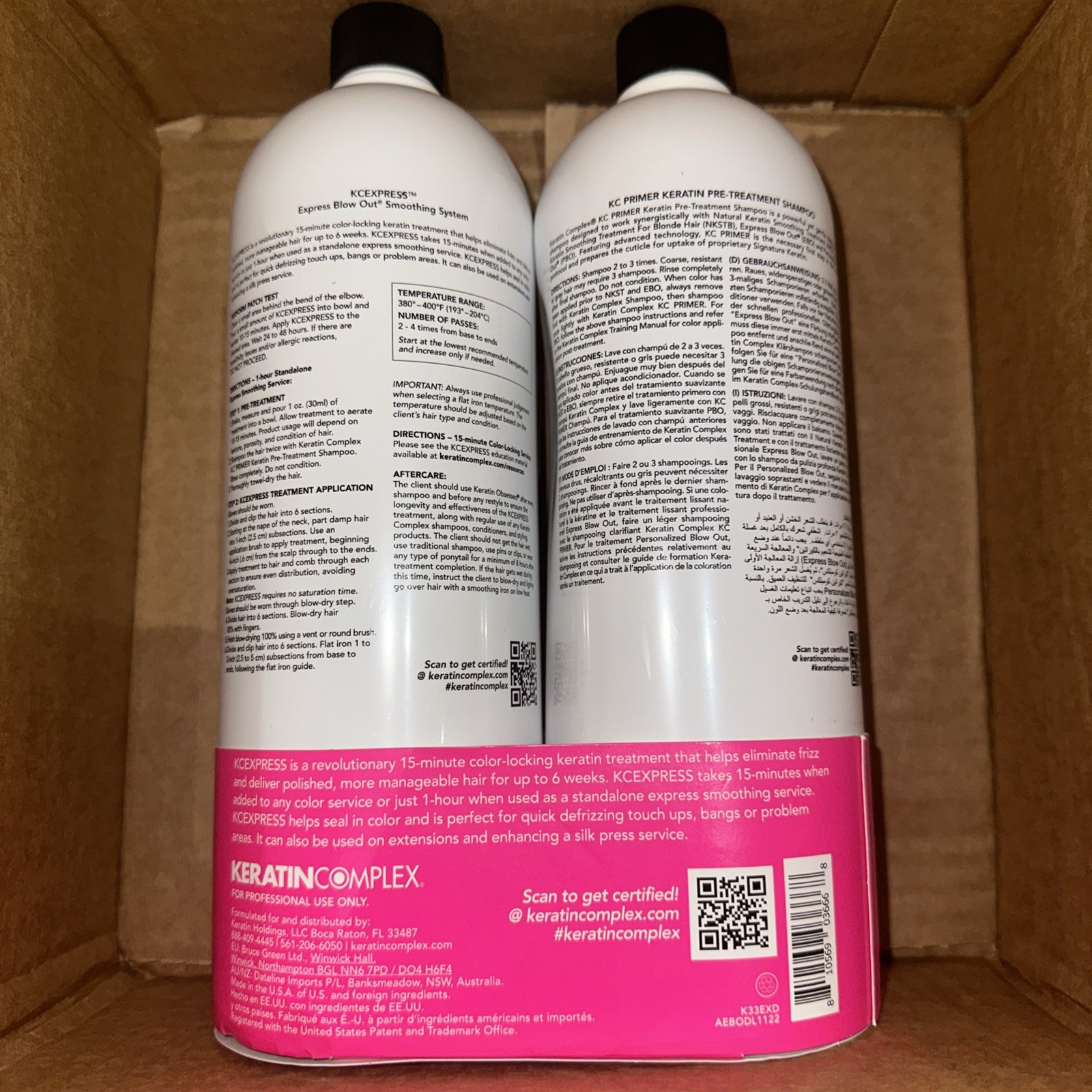 Keratin Complex KCEXPRESS Blow Out Smoothing Treatment & Shampoo 33.8oz Each Lrg