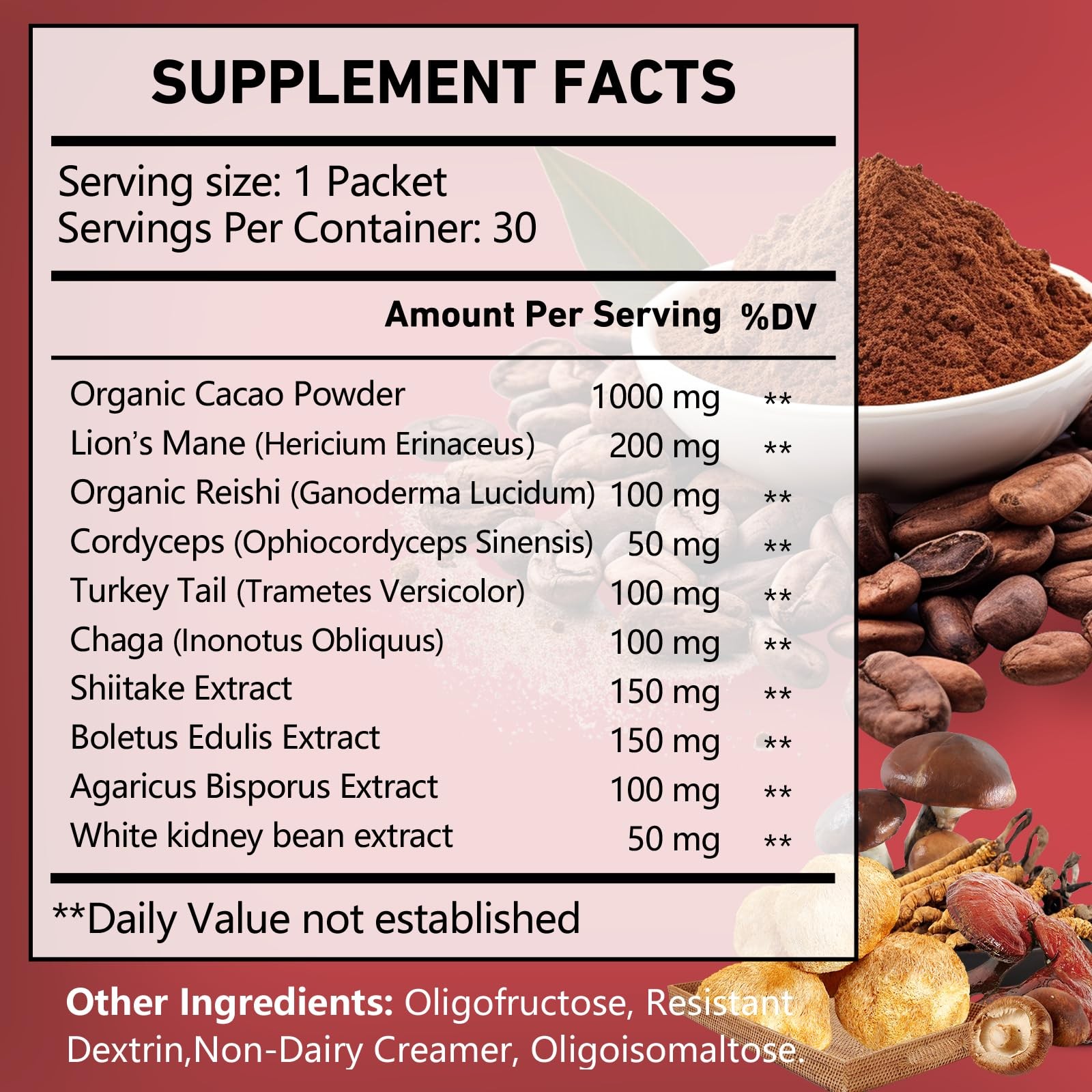OMOGS Mushroom Coffee, 10 in 1 Extract Powder Blend 6 Ounce (Pack of 1)