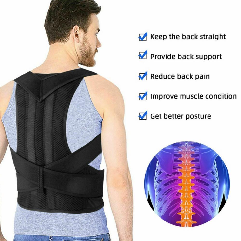 Posture Corrector For Men Premium Adjustable Upper Back Straightener easy to use