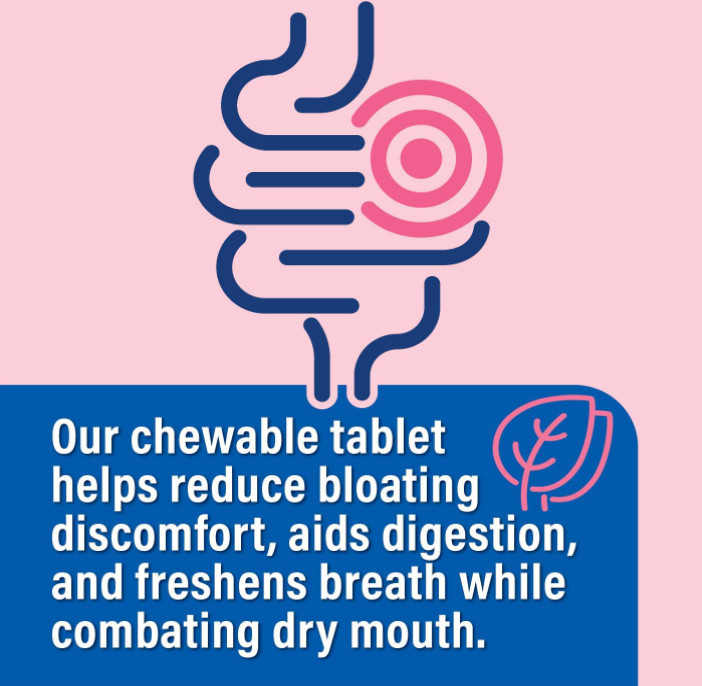 PROBIOTIV CHEWABLE PROBIOTICS FOR DAILY BLOATING W/ 5 BILLION CFU FOR GAS RELIEF