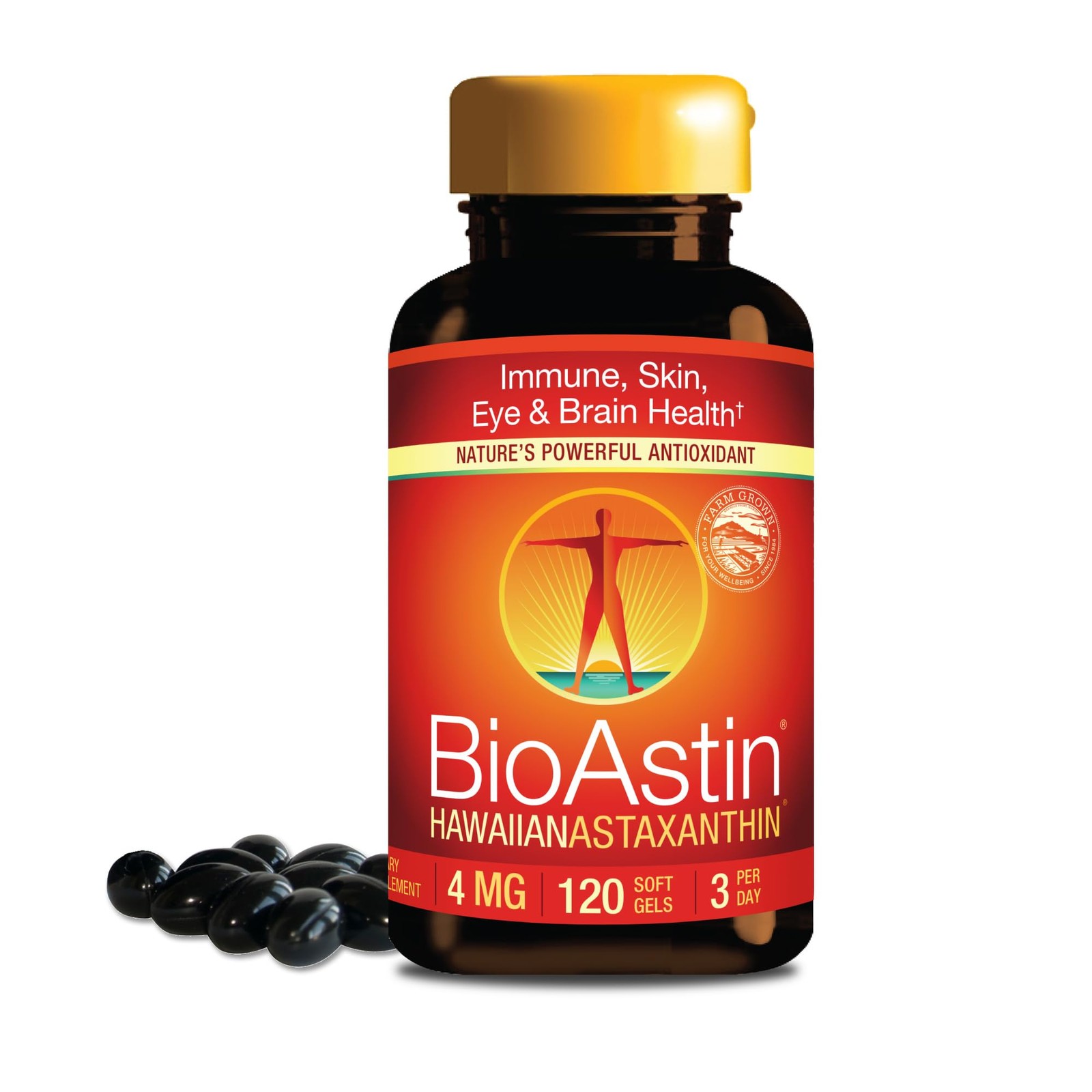 Nutrex Hawaii BioAstin Hawaiian Astaxanthin 4mg Customizable Dosage, 120 Sof…