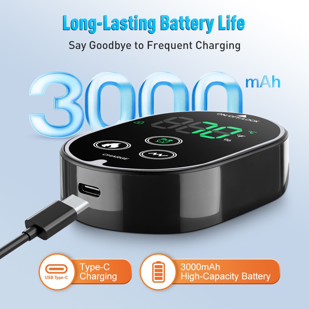 1/2PCS 3000mAh Wireless Foot Massager Portable Heating Vibration Muscle Soothing