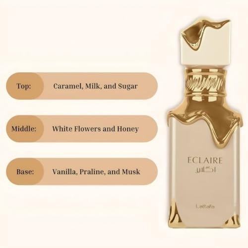 Lattafa Eclaire Vanilla, Caramel Eau de Parfum For Women, 3.4oz 100ml New SEALED