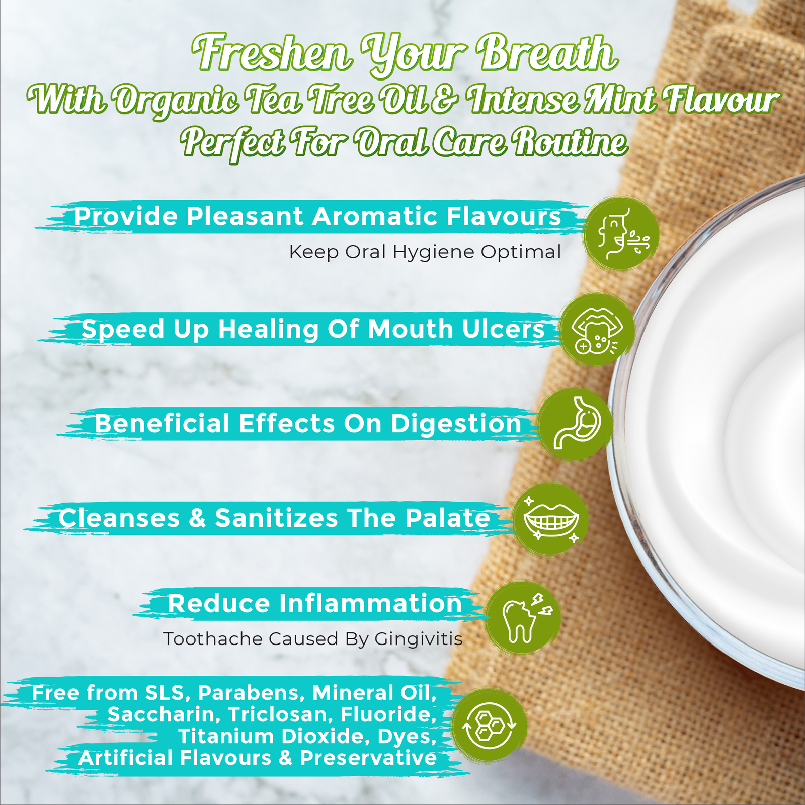 3x Grants Australia Natural Toothpaste Fresh Mint With Tea Tree Oil 110g [Vegan]