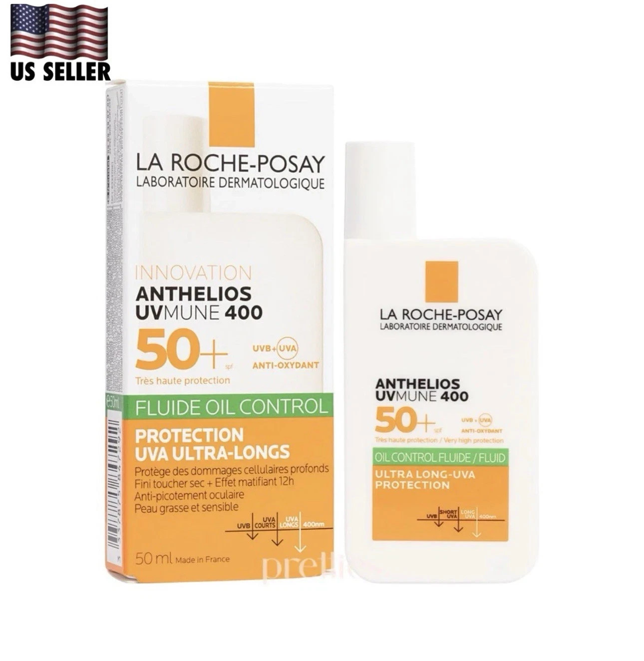 La Roche Posay Anthelios UVMune 400 Fluid Oil Control SPF50+ 50ml Exp:2028