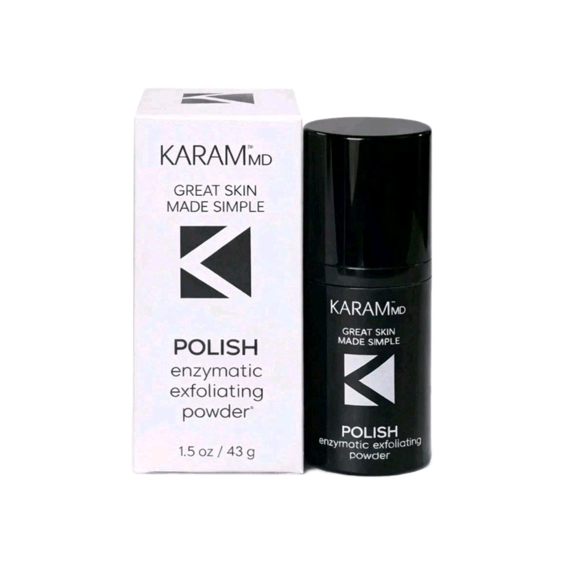 KARAM MD Polish Enzymatic Exfoliating Powder 1.5oz NEW Gentle Enzyme Face Polish