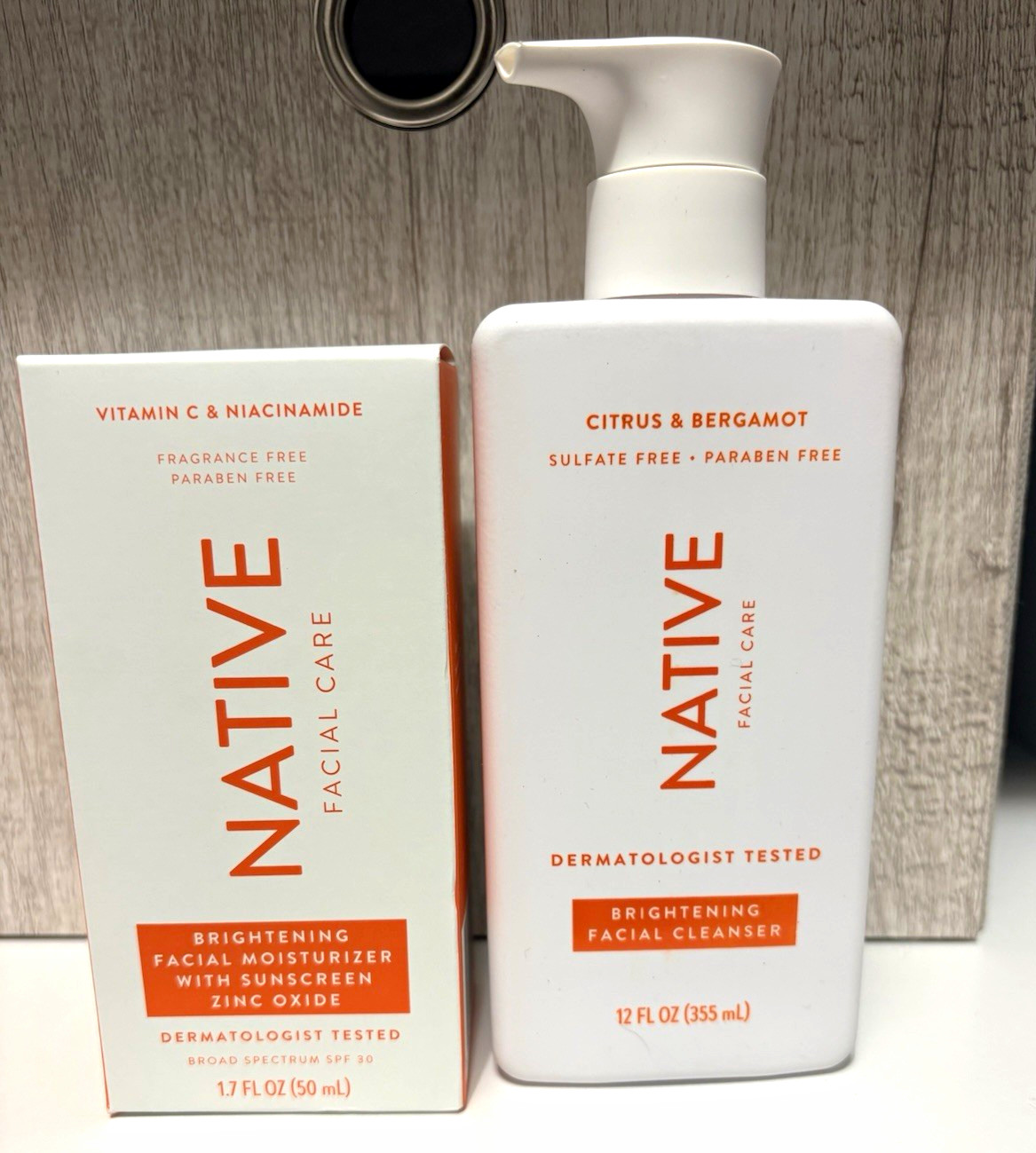 Native Facial Care Brightening Face Cleanser Citrus & Bergamot Vit C 12 fl oz