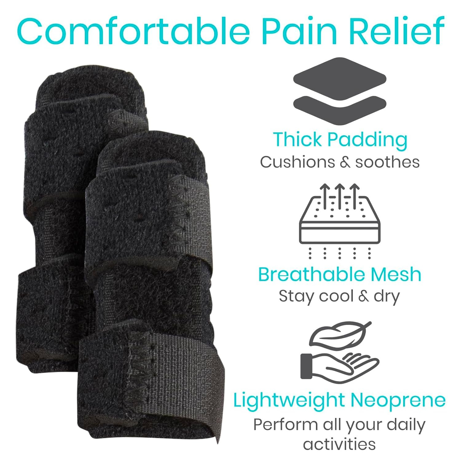 Vive Finger Splint (2 Pack) – Universal Finger Straightener – Broken and Trigger