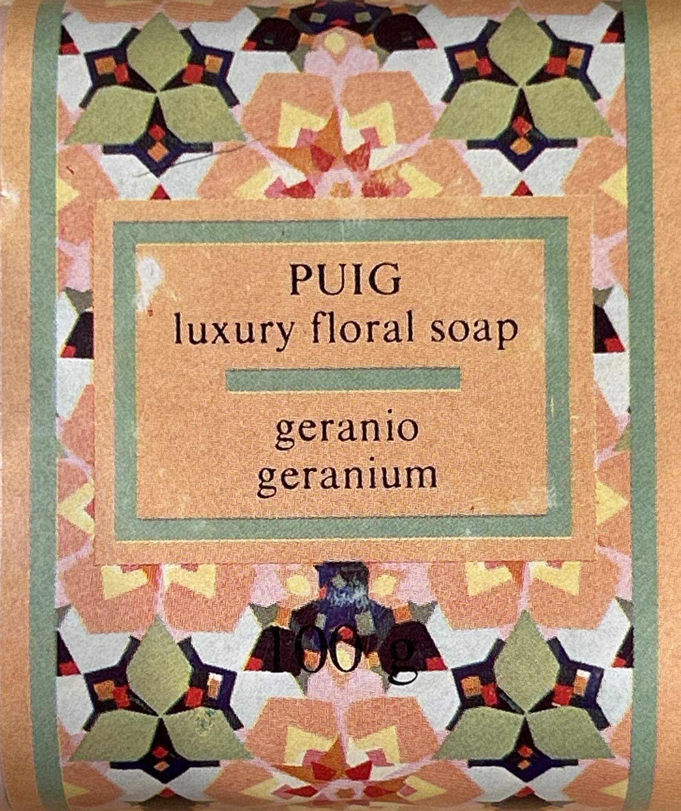 Antonio Puig 3.5oz Soap 100g Full Size Luxury Floral Soap Geranium Spain Vintage