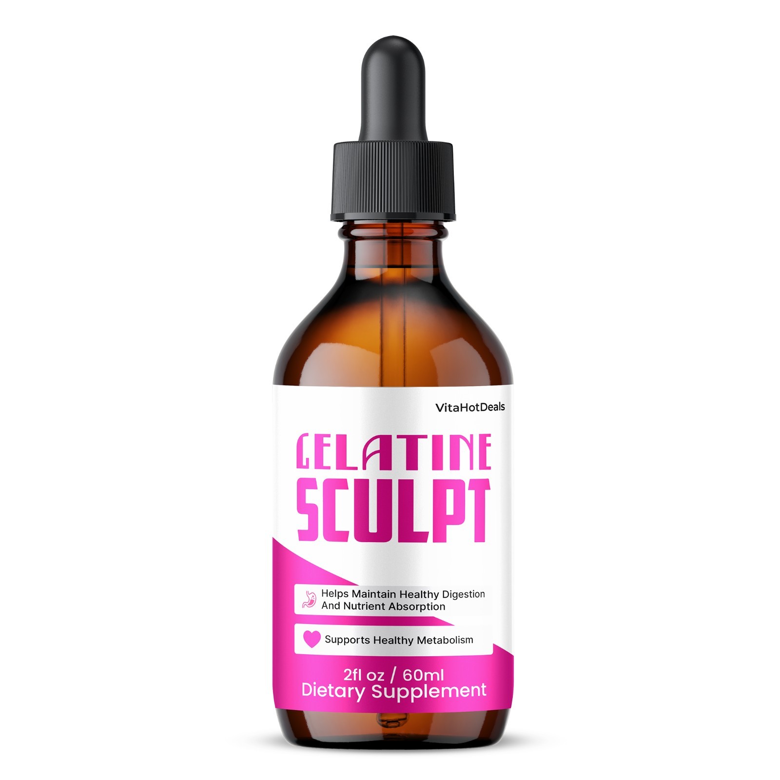 Gelatine Sculpt Drops, Max Strength Formula, GelatineSculpt Supplement (3 pack)