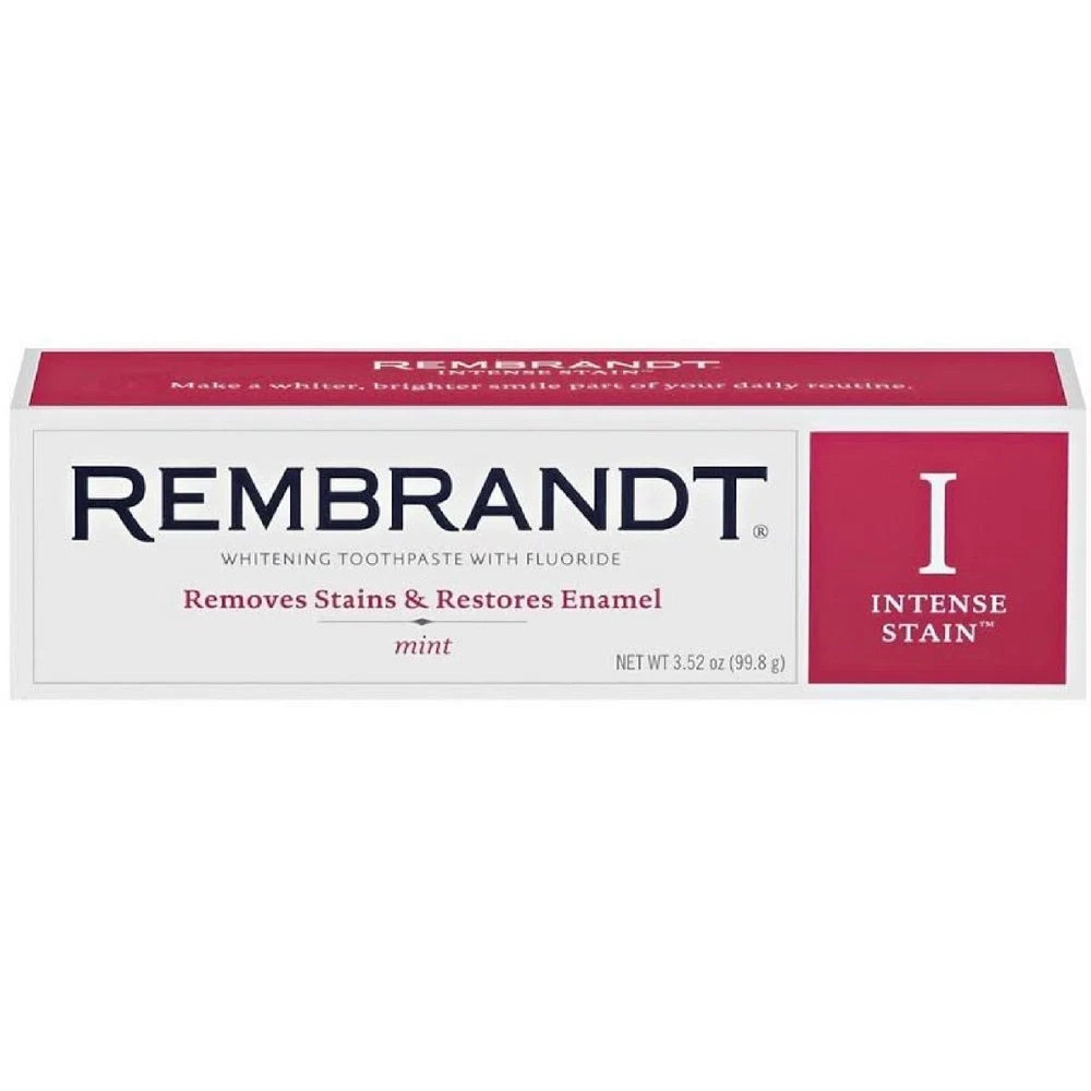 Rembrandt Intense Stain Whitening Toothpaste 2 Pack Mint 3.5 Ounce EXP 07/2027