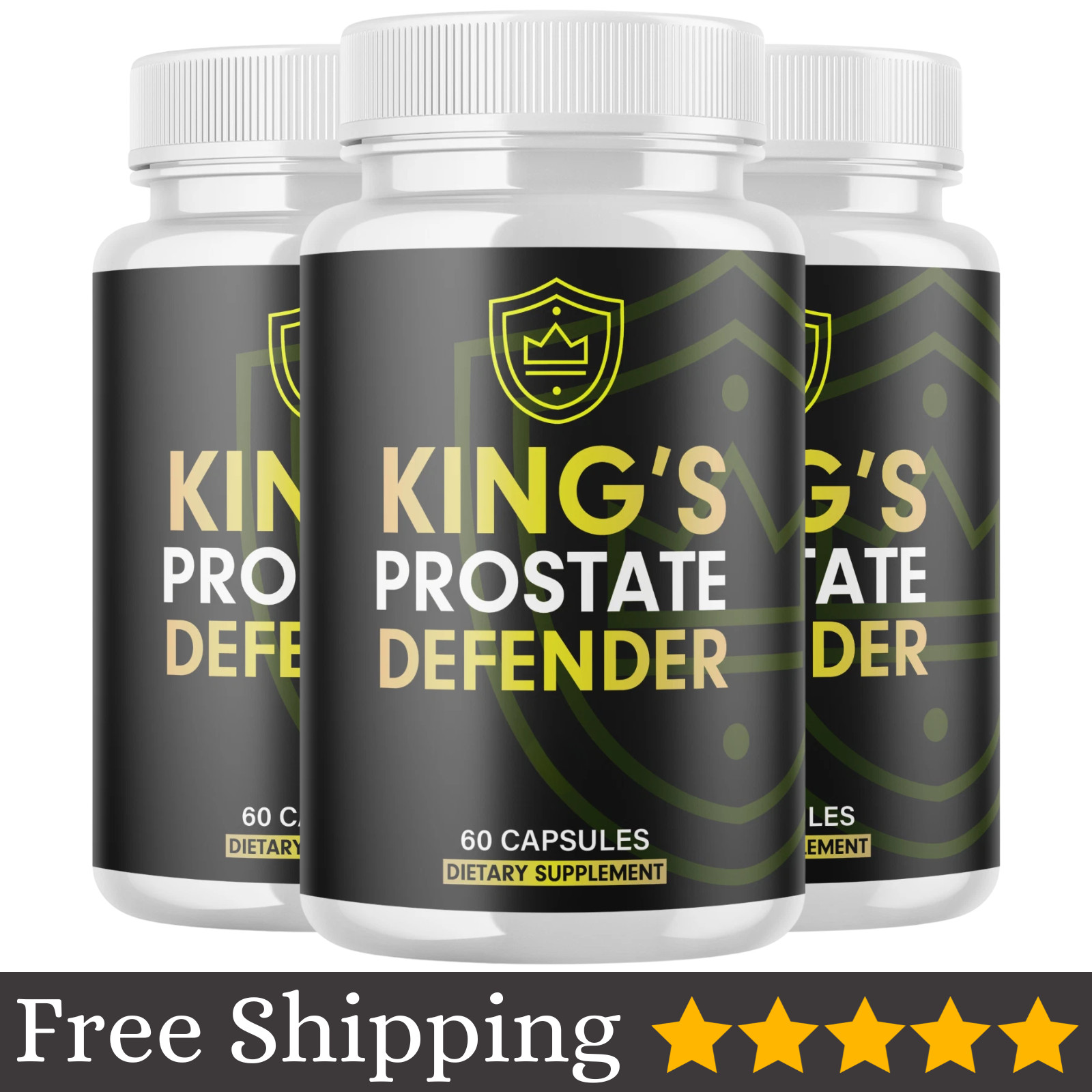 (3 Pack) King’s Prostate Defender Advanced Prostate Health Support 180 Capsules.