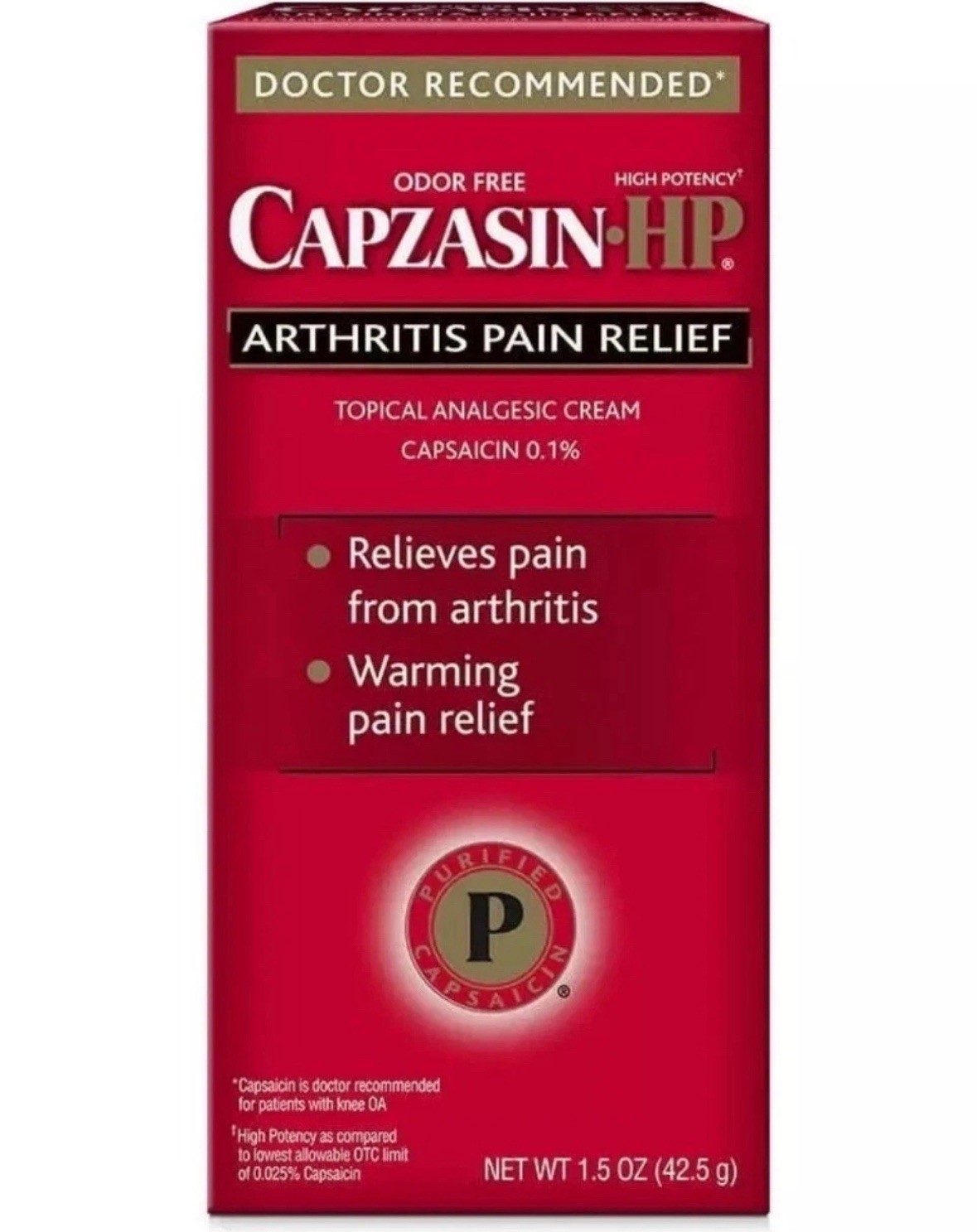 Capzasin-HP High Potency Arthritis Pain Relief Topical Analgesic Cream, 1.5 oz