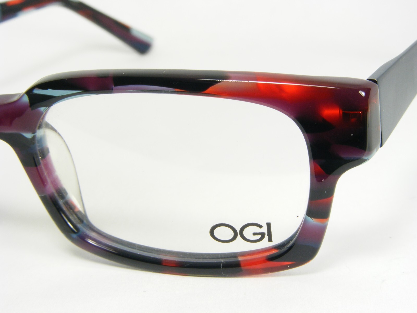 OGI HERITAGE 7147 1335 RED-PURPLE CAMOUFLAGE/BLUE EYEGLASSES 48-20-145mm (NOTES)