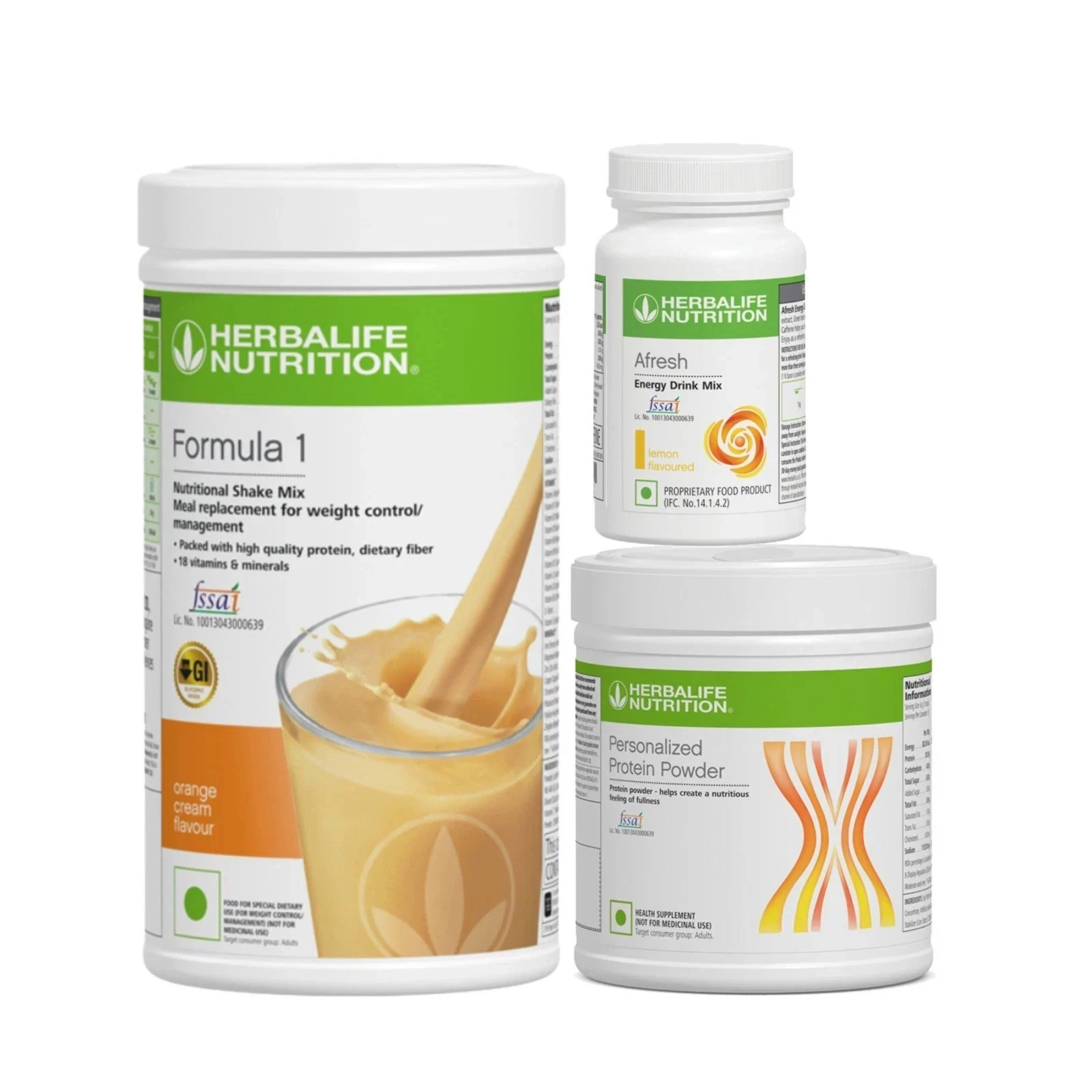 HERBALIFE COMBO SET (ORANGE CREAM, PROTEIN 200GM. AFRESH) FREE SHIPPING