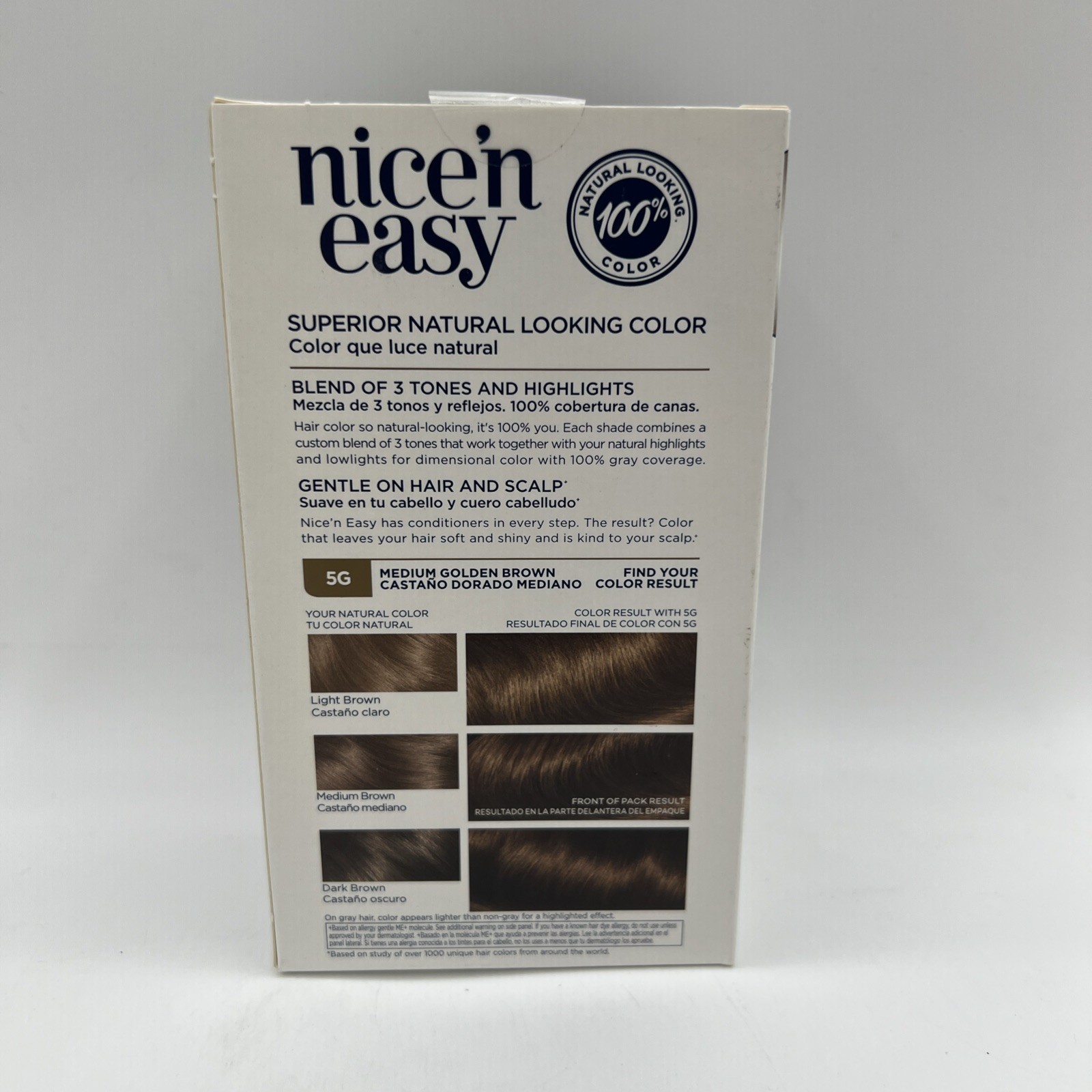 Clairol Nice’n Easy Permanent Hair Color, 5G Medium Golden Brown 4 Pack