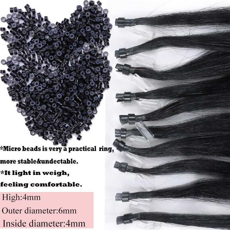 THICK 100% Remy Human Hair Extensions Micro Loop Ring Bead 16 18 20 22 inch ASP