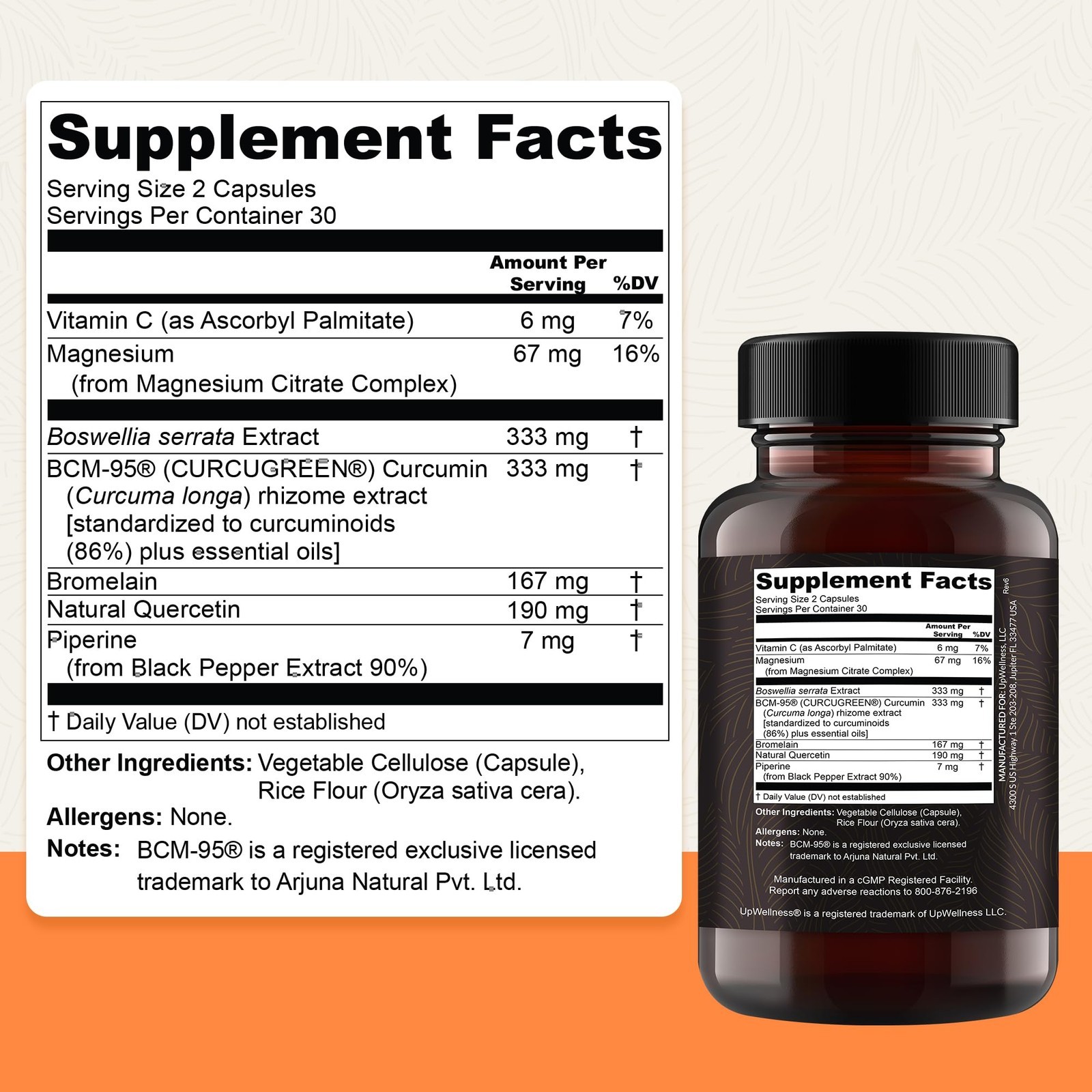 (Pack of 1) UpWellness Golden Revive + Joint Support Supplement 60 Counts