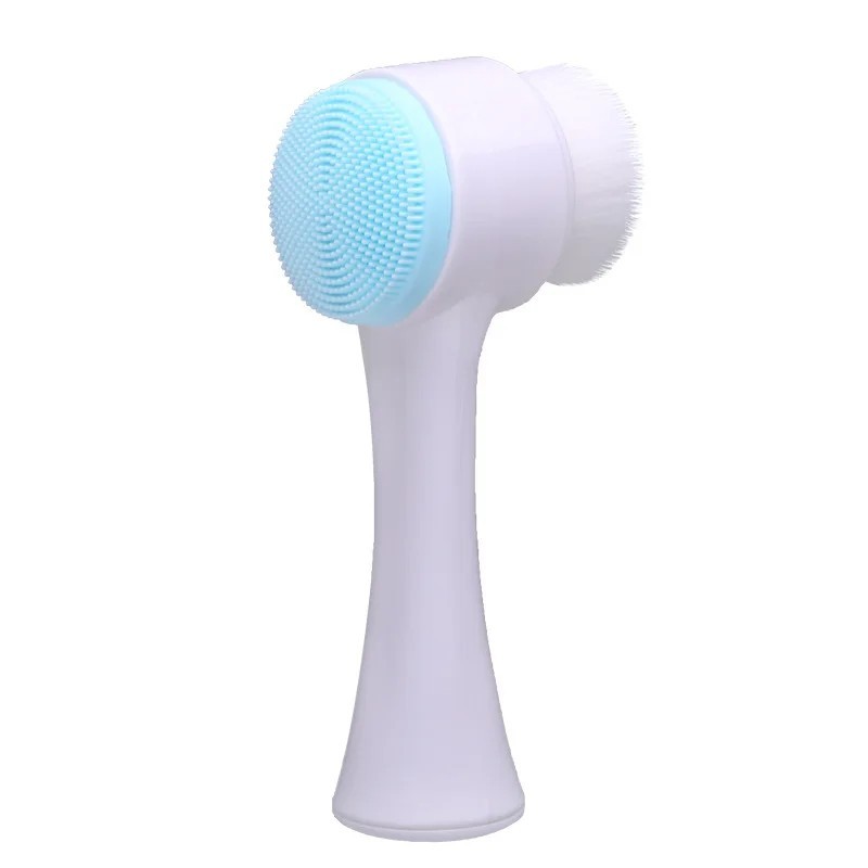 3D dual-SIDED SILICONE FACIAL CLEANSING BRUSH – SOFT EXFOLIATING FACE SCRUBBER