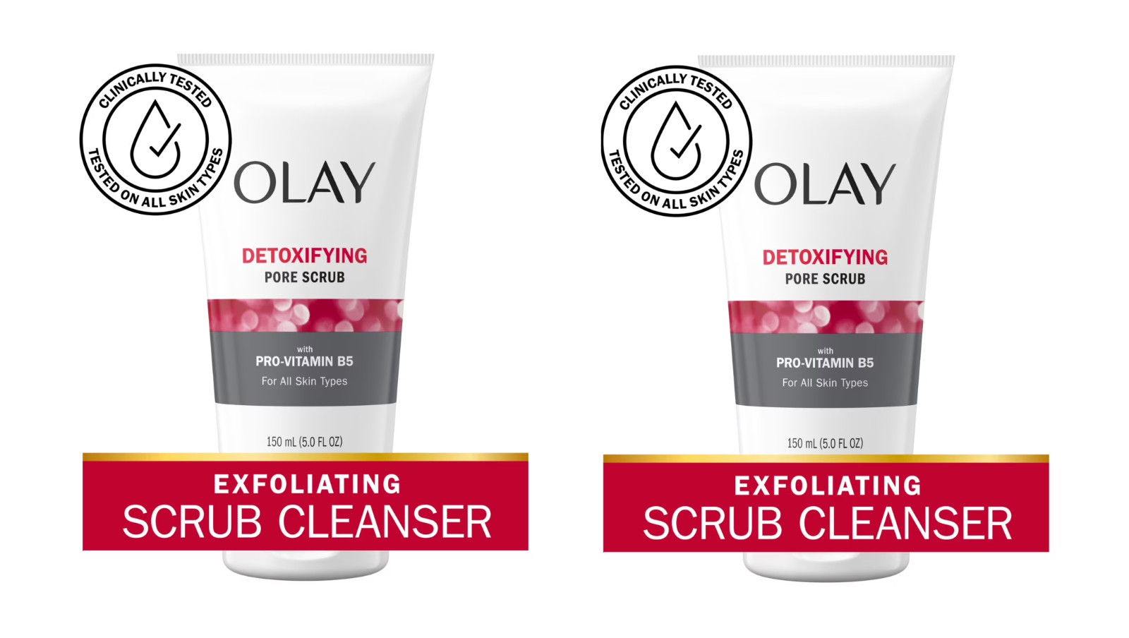 Olay Regenerist Detoxifying Face Wash & Pore Scrub Facial Cleanser (2 Pack)