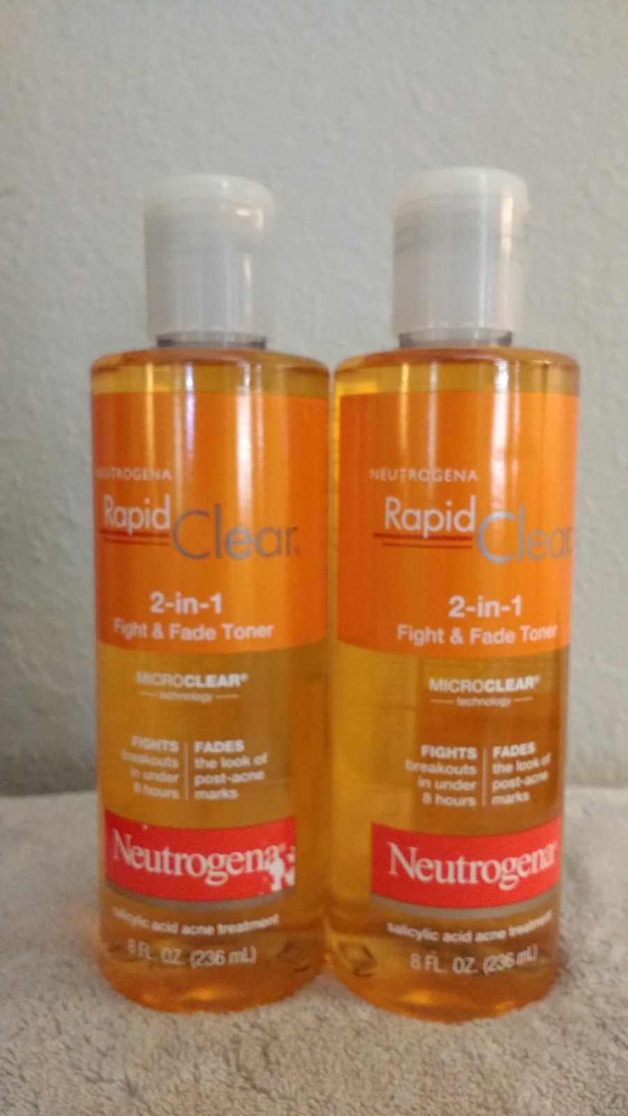 (2 Pack) Neutrogena Rapid Clear 2-in-1 Fight & Fade Toner EXPIRED 02/2026