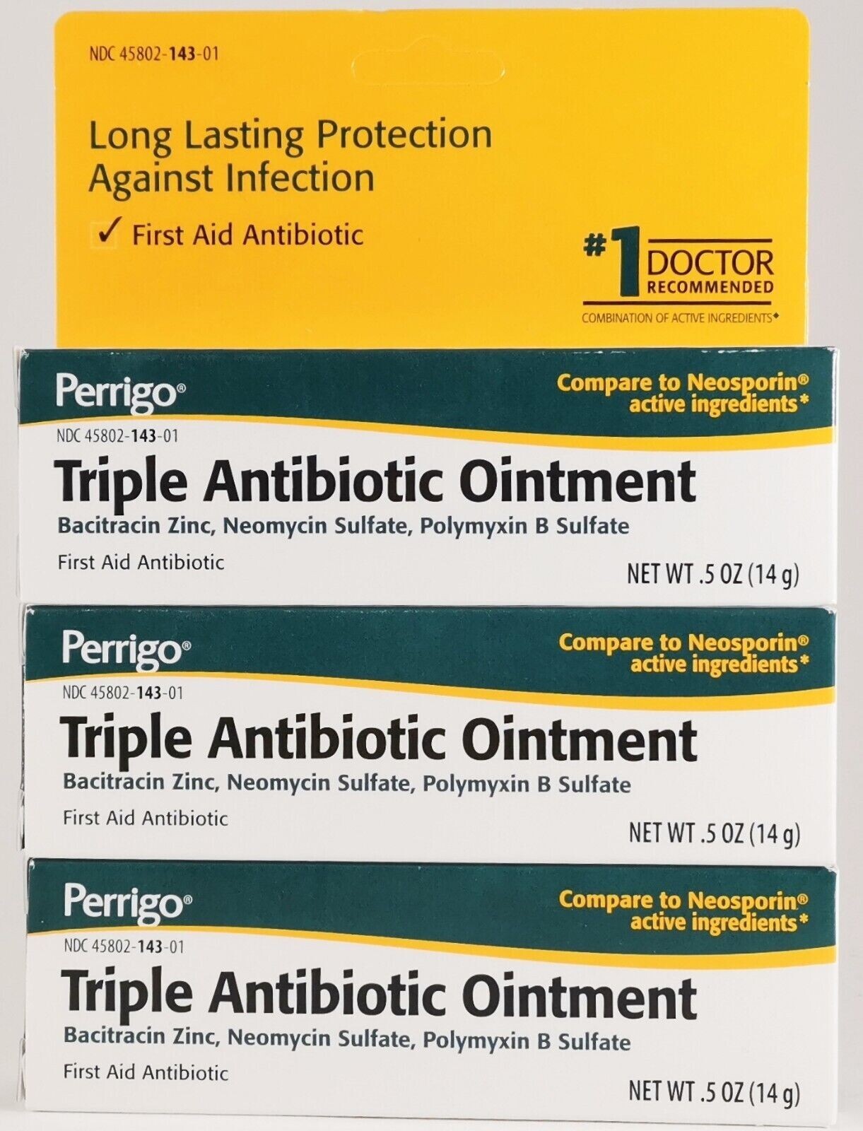 Triple Antibiotic Ointment, 0.5 Oz By Perrigo (PACK OF 3) New EXP:02/2026