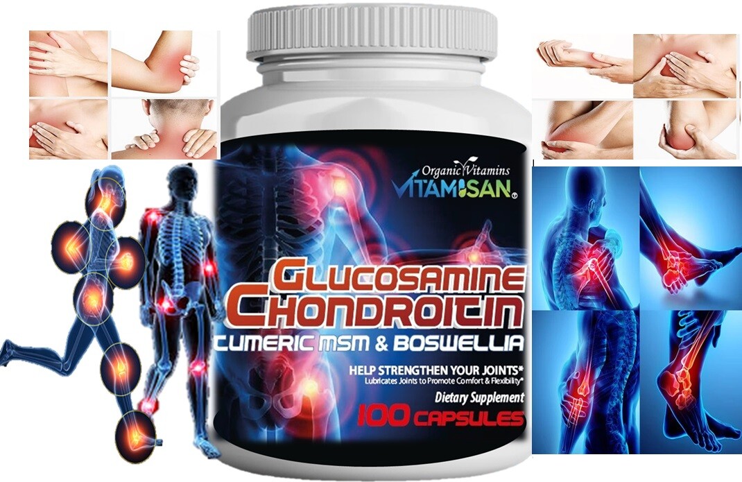 Glucosamine Chondroitin with COLLAGEN Cissus Quadrangularis MSM Turmeric 300