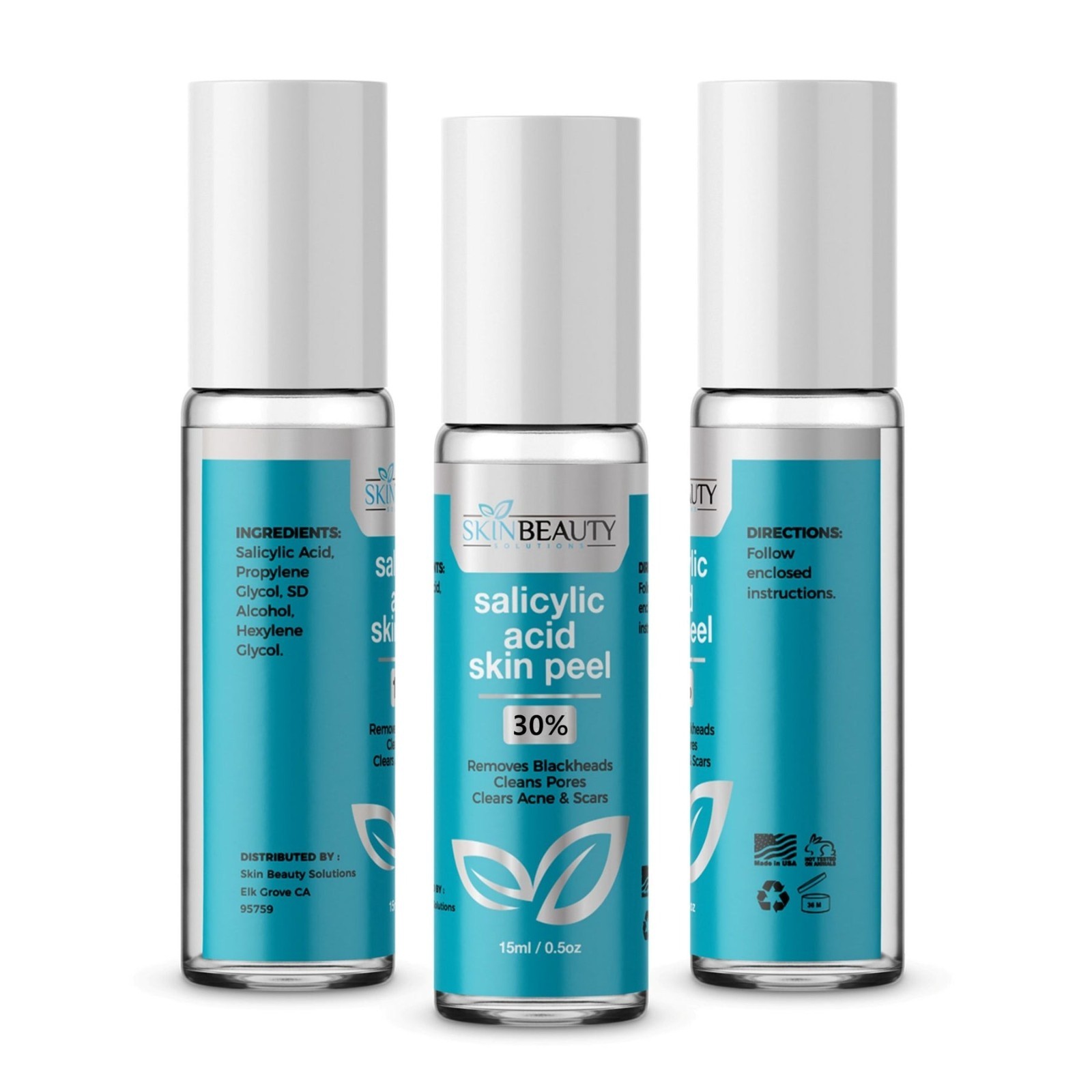 Salicylic Acid 30% BHA Chemical Peel for Exfoliation, Clear & Smooth Skin Care