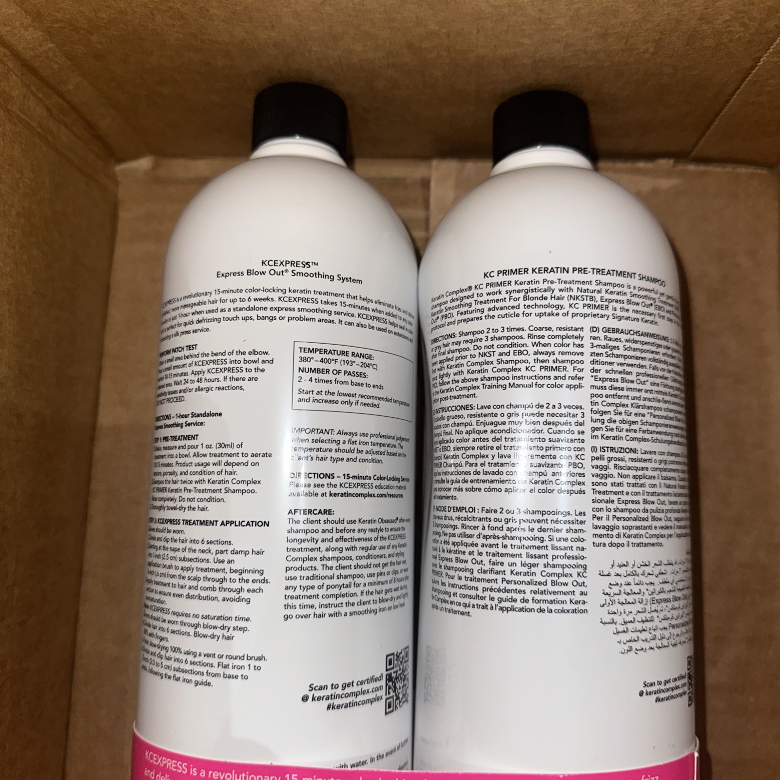 Keratin Complex KCEXPRESS Blow Out Smoothing Treatment & Shampoo 33.8oz Each Lrg