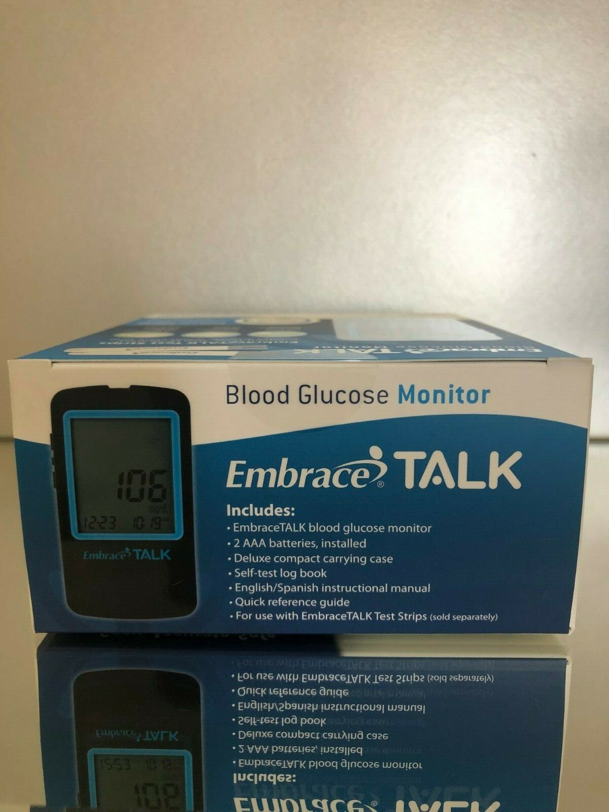 Embrace TALK Blood Glucose 1200 Test Strips Exp 09/2024 Free shipping 7% OFF