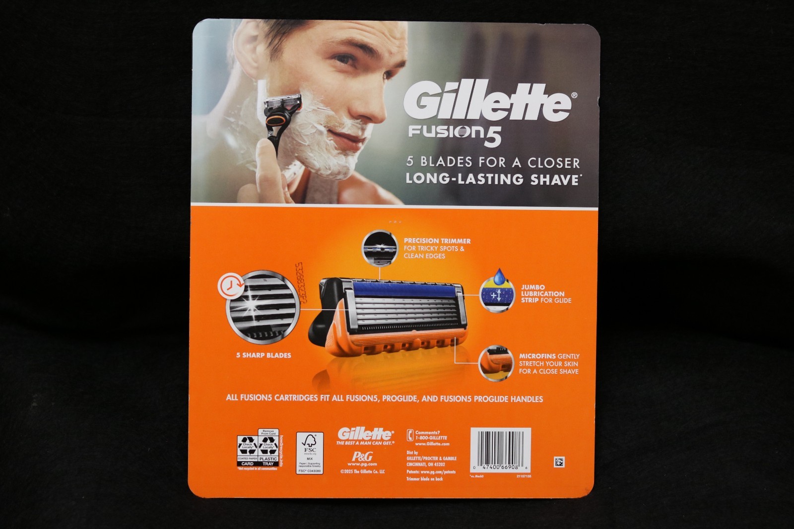 New Gillette Fusion 5 -Lubrication Strip Refill Cartridges 16 Ct-*Free Shipping