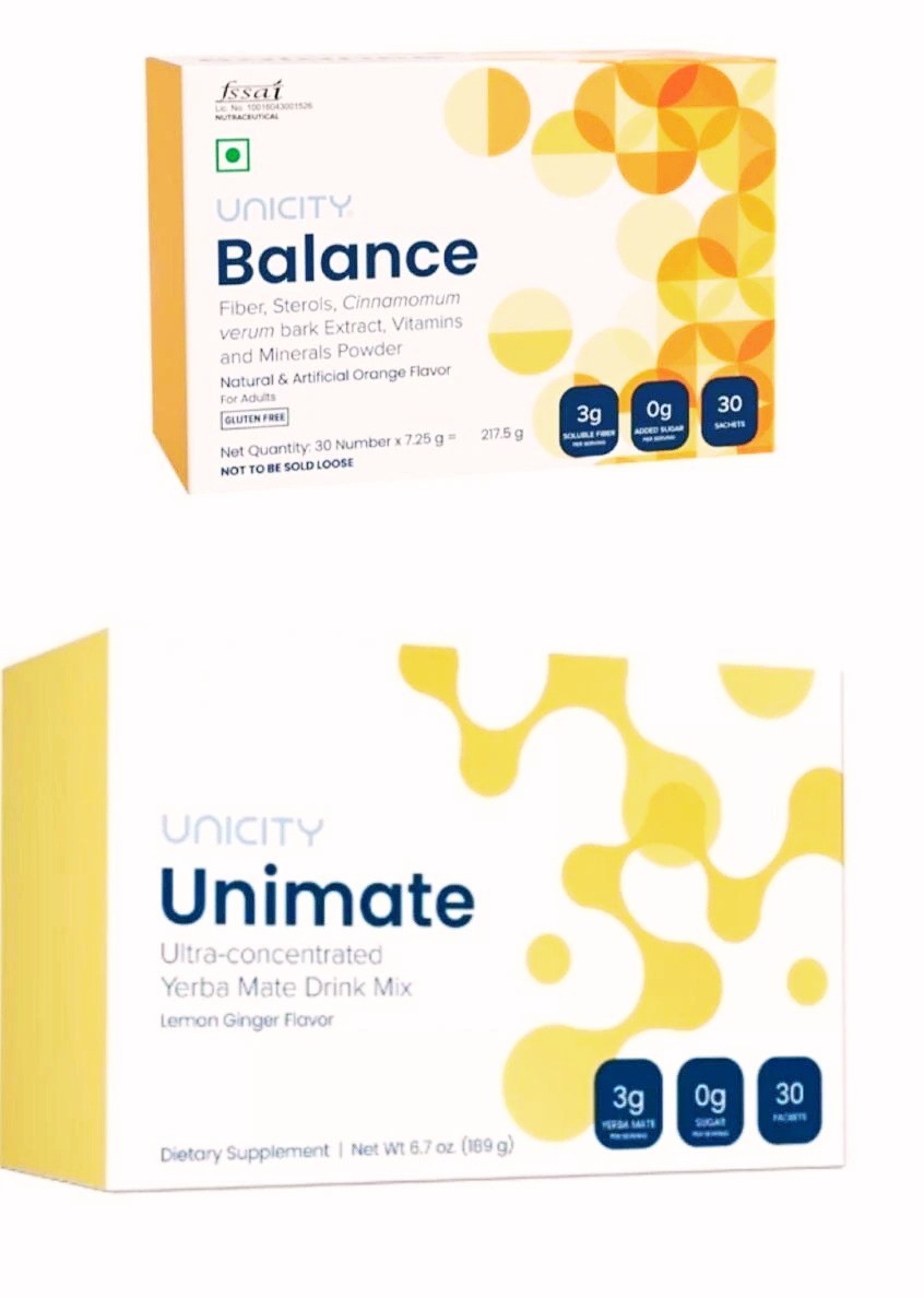 Unicity Balance (60 ct) + Unimate Lemon (30 ct) bundle Metabolic Health Support
