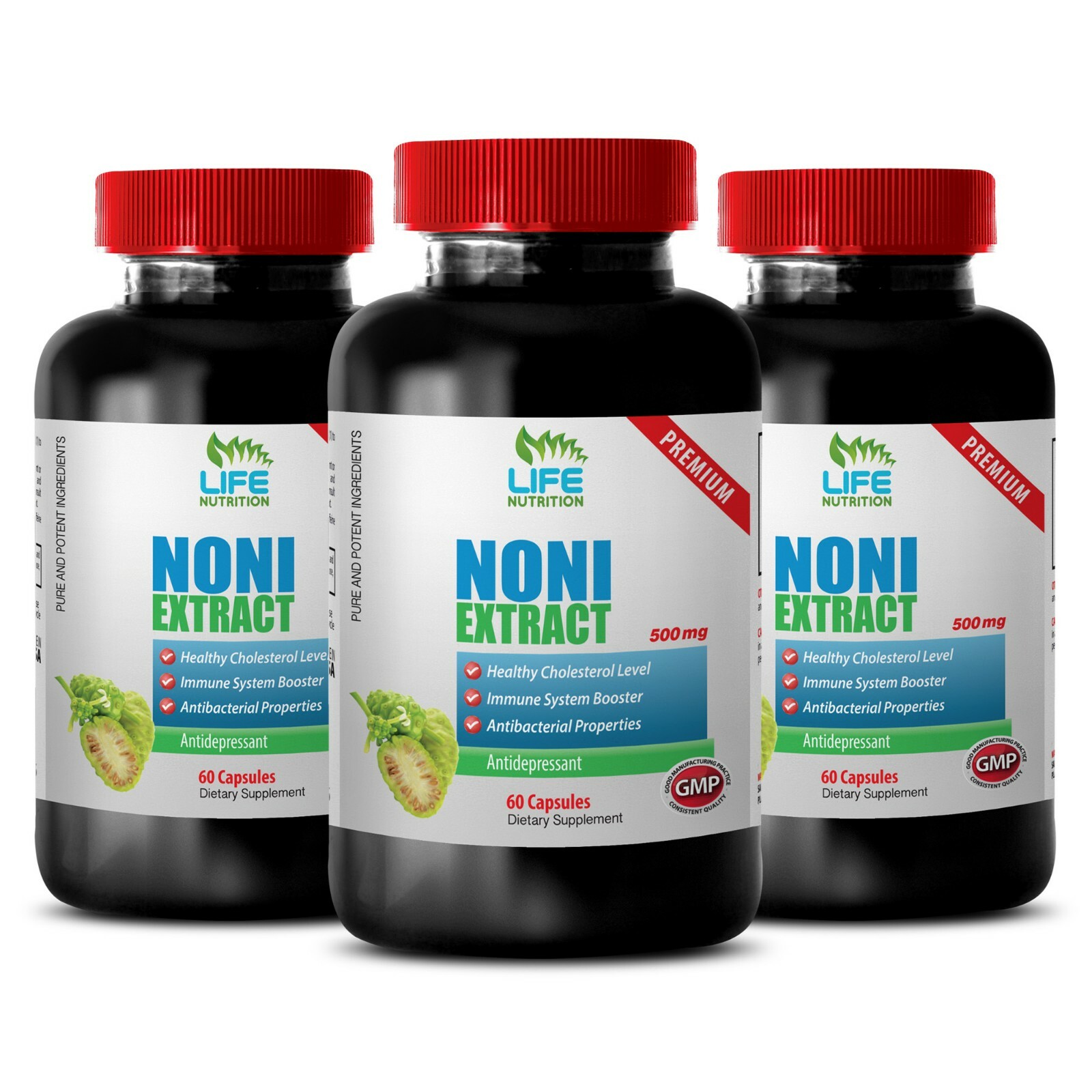 reduce cholesterol levels – NONI EXTRACT 500mg – hormone balancing 3 Bottles