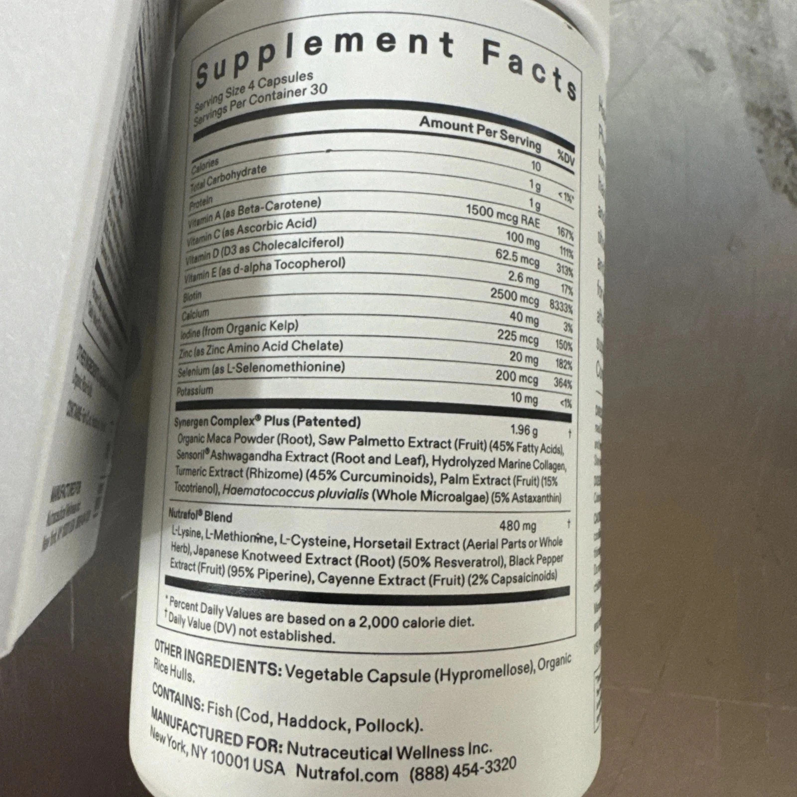 Nutrafol Women’s Balance Hair Growth Supplement 120 Count Exp 09/27