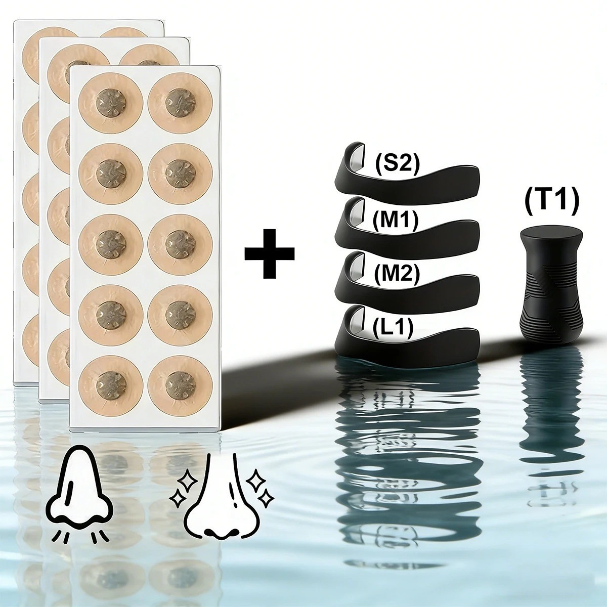 Magnetic Nasal Breathing Strips 90 Pcs