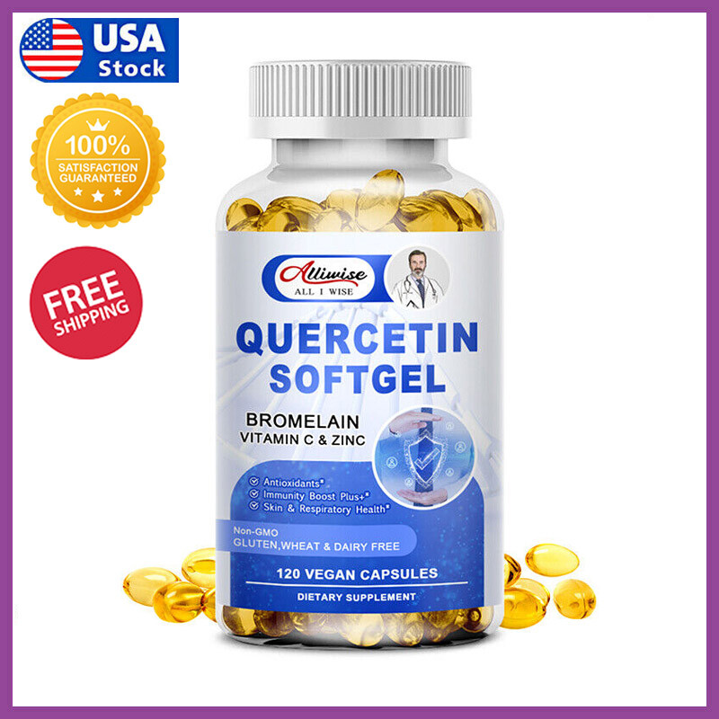 1000MG Quercetin with Bromelain & Zinc – Natural Immune Support Supplement