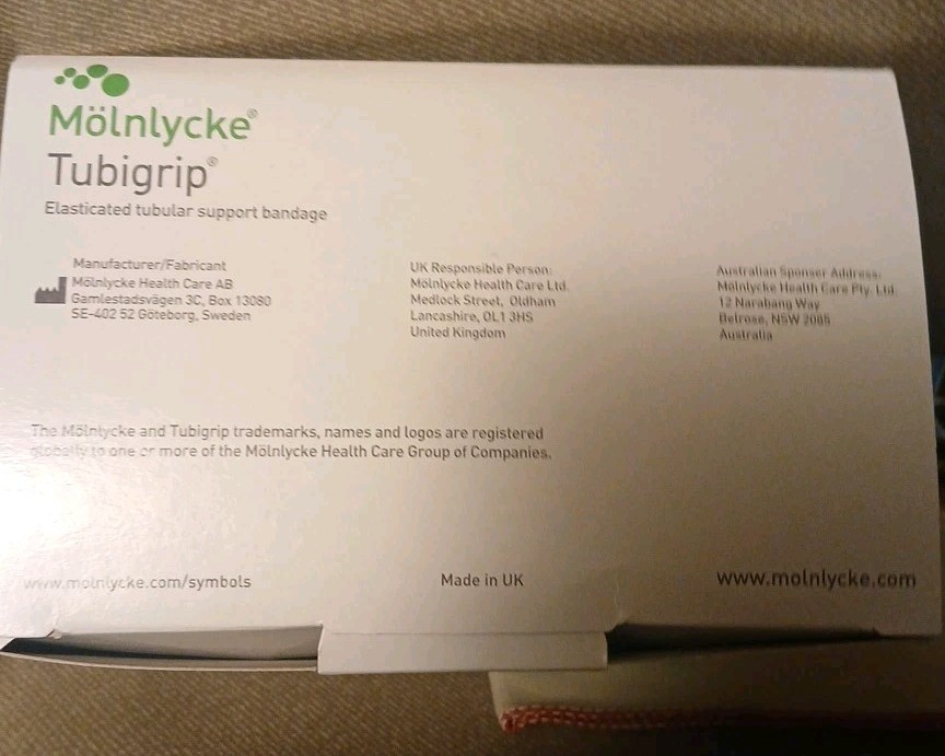 Molnlycke Tubigrip Multipurpose Tubular Bandage, Size F ⭐️ ONE BOX ⭐️