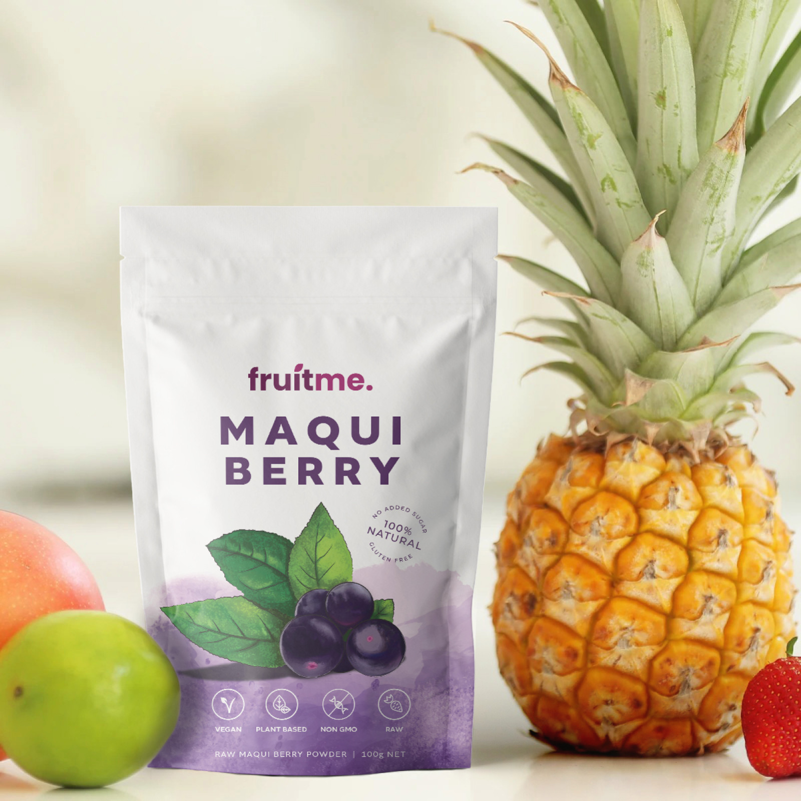 100% Maqui Berry Powder Organic 3.5oz – Highest Antioxidant Super Food FruitMe